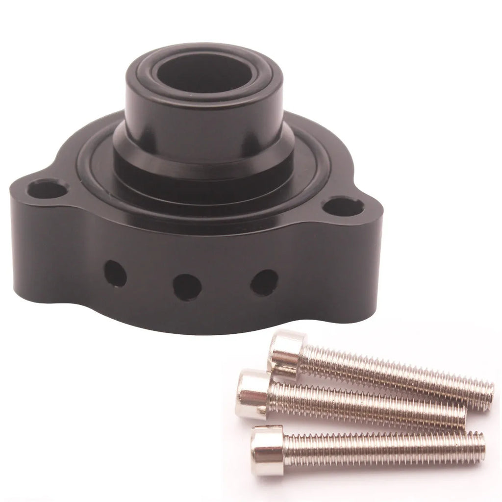 Black aluminum alloy exhaust valve adapter for Mercedes-Benz with three screws