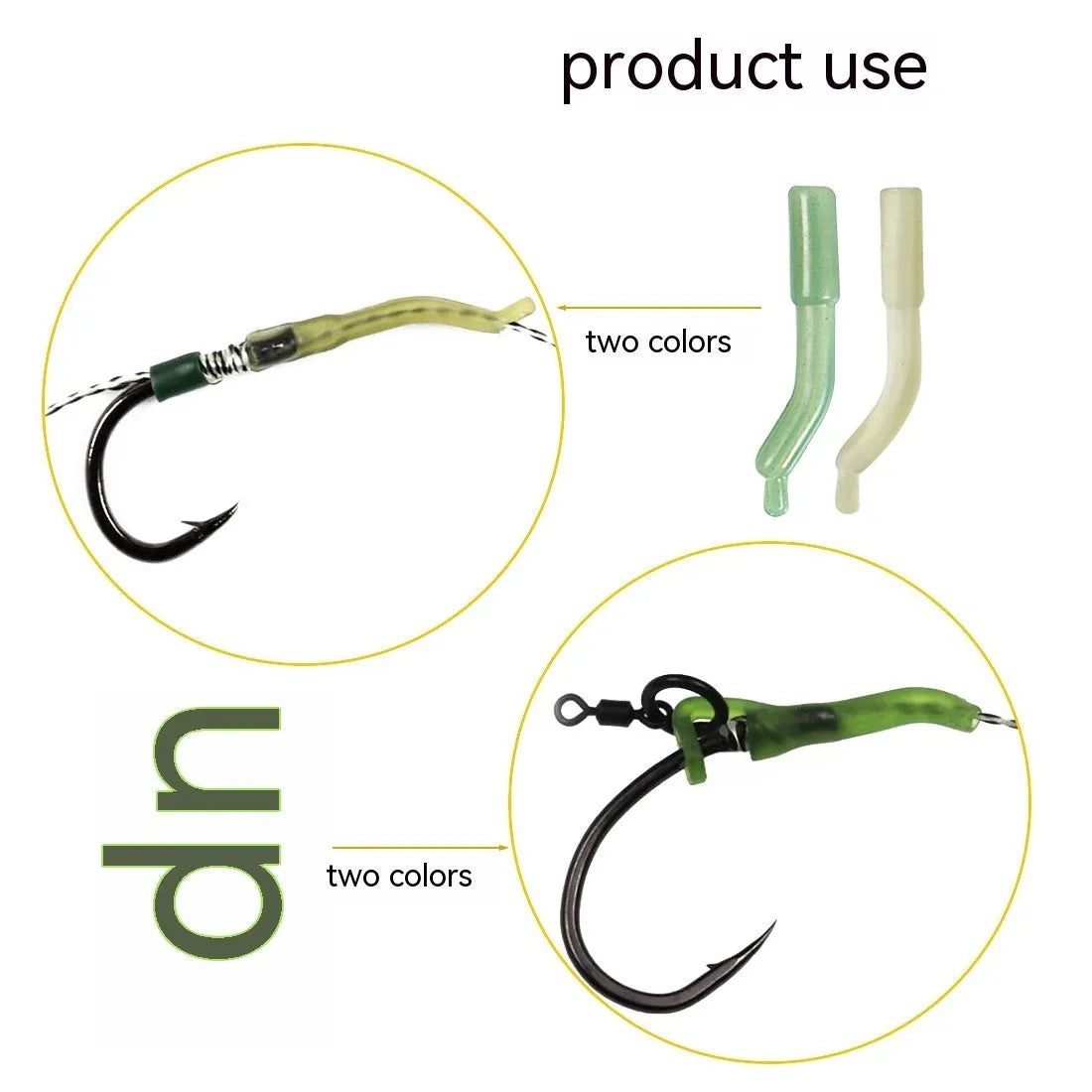 420-piece space beam fishing accessories set in a 12cm x 9.5cm x 3cm box with hooks, swivels, pins, and hoses