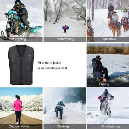 Versatile outdoor electric heated vest with adjustable heat settings, durable construction, and flexible design for all-season adventures