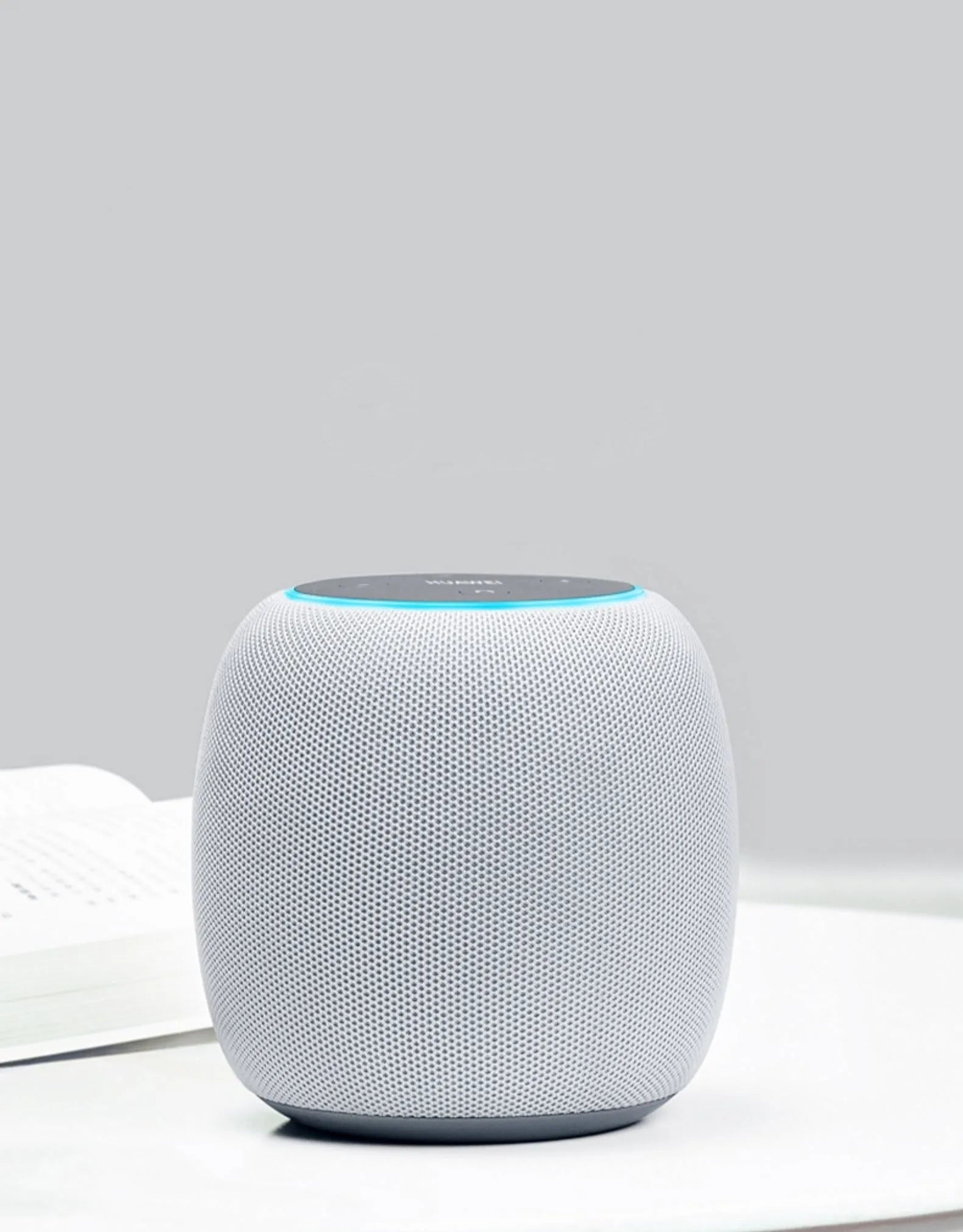 Mini AI smart speaker with voice control and Bluetooth connectivity for home automation