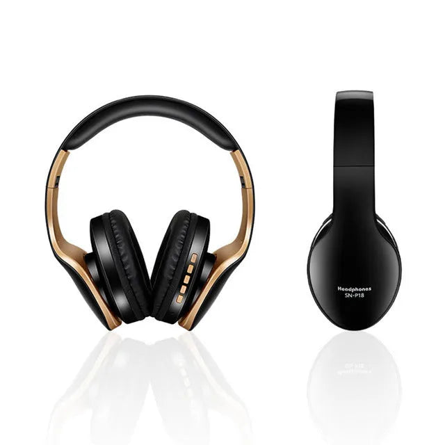 HobbyLane Bluetooth wireless headset in black colour with 40mm drivers and charging cable