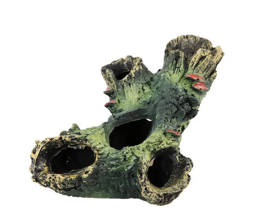 Resin fish tank ornament with old diamond-shaped tree branches style for aquarium landscaping