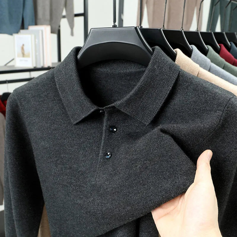 Men's loose fit acrylic top in bean green, front view, available in multiple colours and sizes M to 4XL