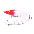 Multi-section simulated loach fishing lure measuring 23cm with #2 hook attached in various colour options