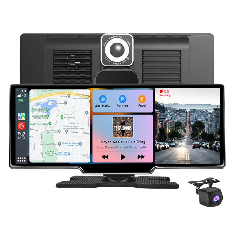 10.26-inch dashboard car smart screen with wireless CarPlay and DVR front and rear video recorder