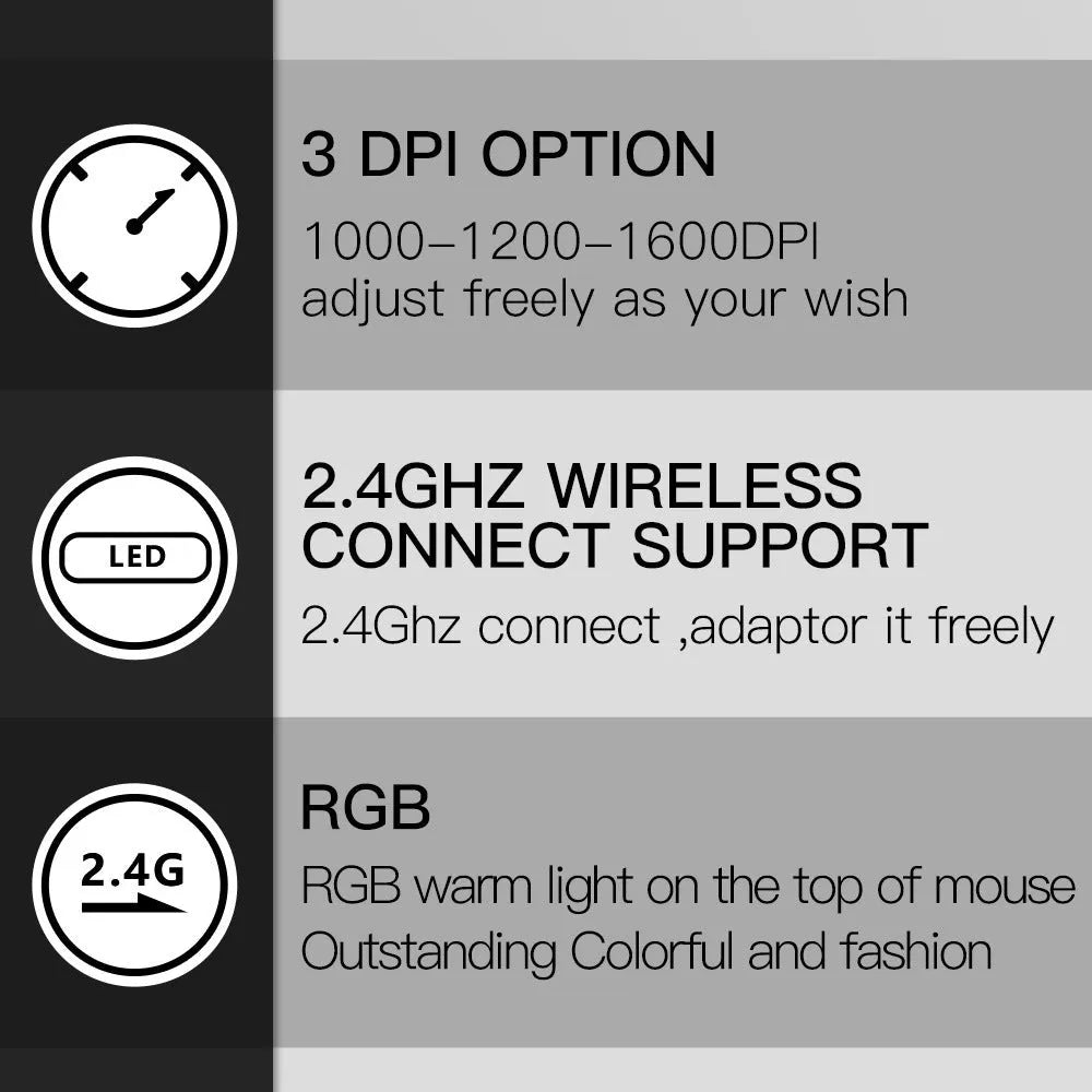 M618C vertical ergonomic wireless mouse in black or white with RGB lighting, shown from the side.