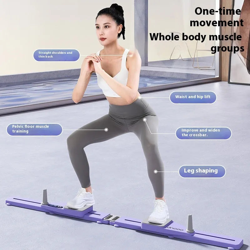Multifunctional split skiing machine trainer, 85cm PP supine board in Twilight Purple or Peach Sky Pink