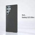 Samsung anti-wear carbon fiber PC phone case in black with contrast colour accents