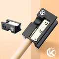 Black metal billiard cue leather head repair device for tip maintenance