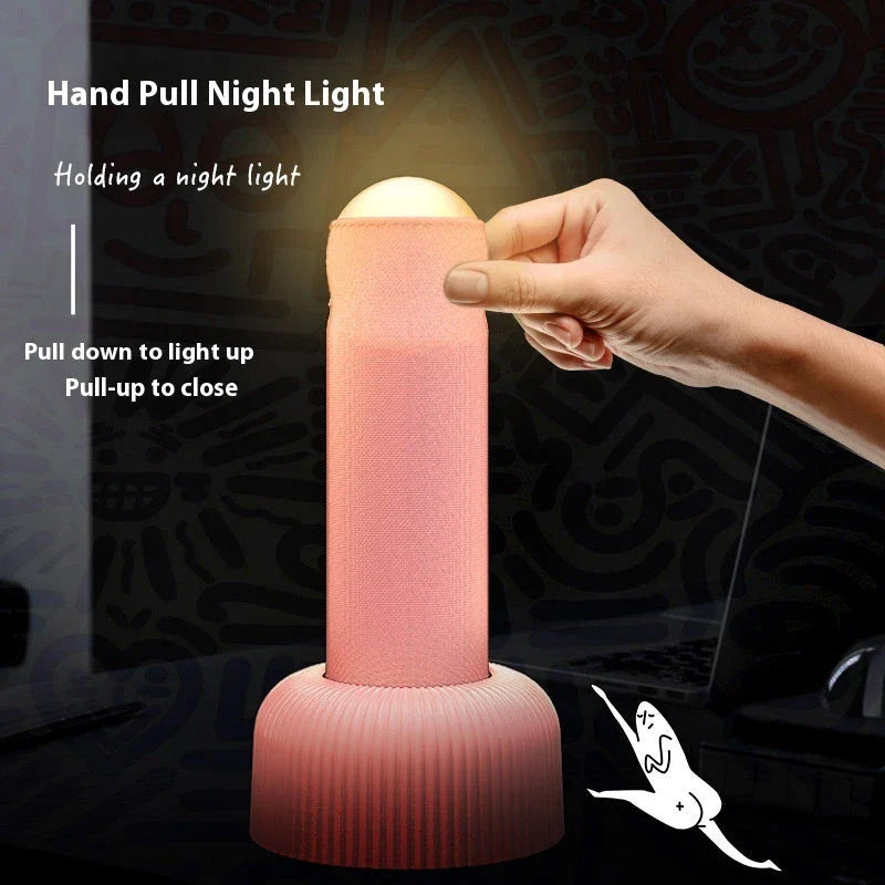 Innovative handheld LED night light with soft, fabric-like texture and soothing warm glow for a cozy, tranquil atmosphere