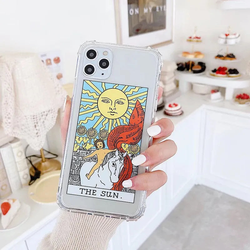 Retro comic mythology phone case in silicone and TPU with cartoon graffiti design