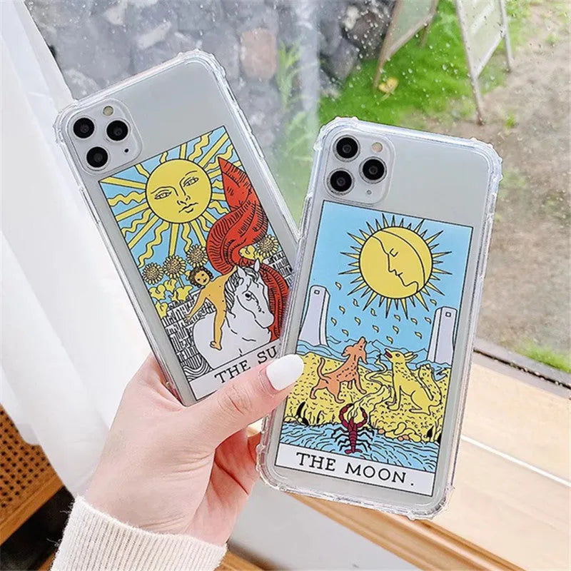 Retro comic mythology phone case in silicone and TPU with cartoon graffiti design