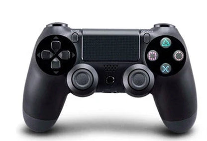 Wireless PlayStation 4 Controller in various color options, including purple, transparent red, grey camouflage, camo blue, and more.