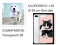 Custom flannel blanket and transparent phone case with personalised back cover design.