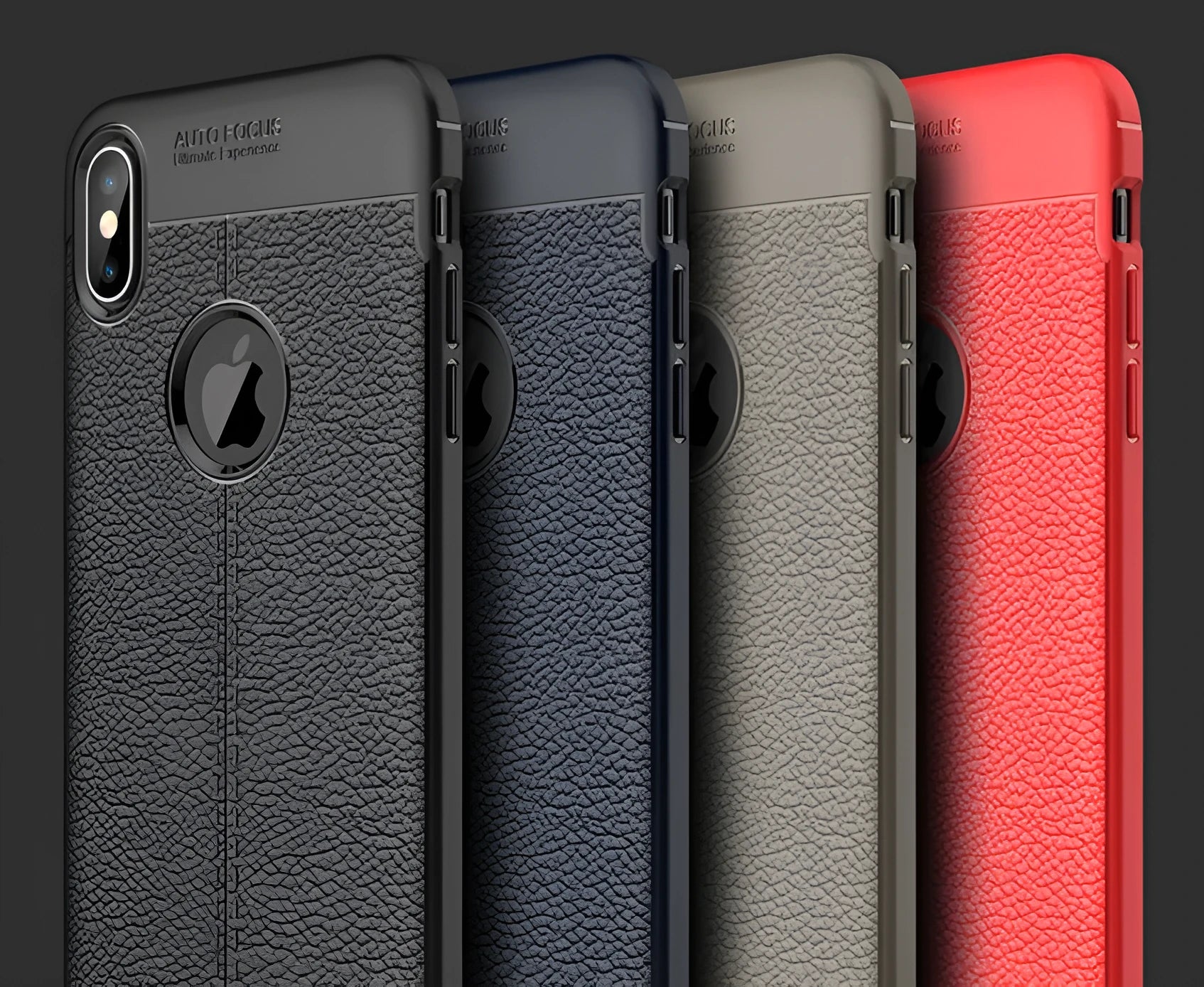 WeFor slim fitted phone case for OnePlus 6, 5, and 5T with PU leather texture back and free screen protector