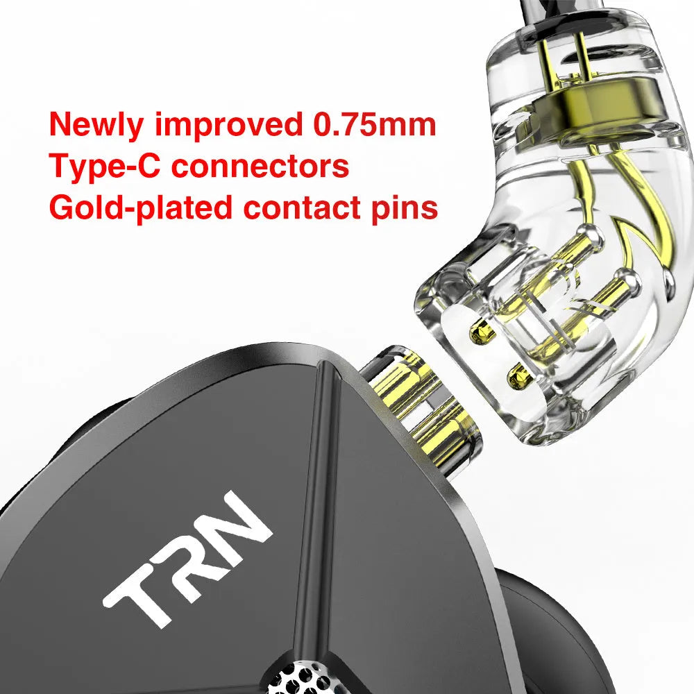 Black in-ear mobile phone headset with 3.5mm straight plug and optional microphone attachment