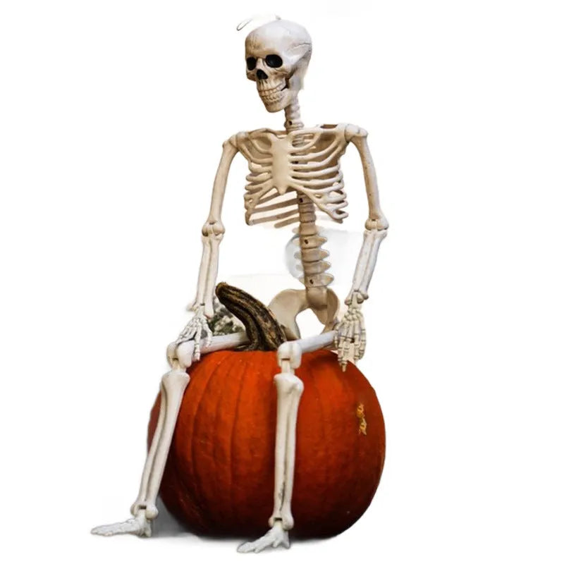 90cm tall Halloween skeleton model with movable joints for outdoor decoration