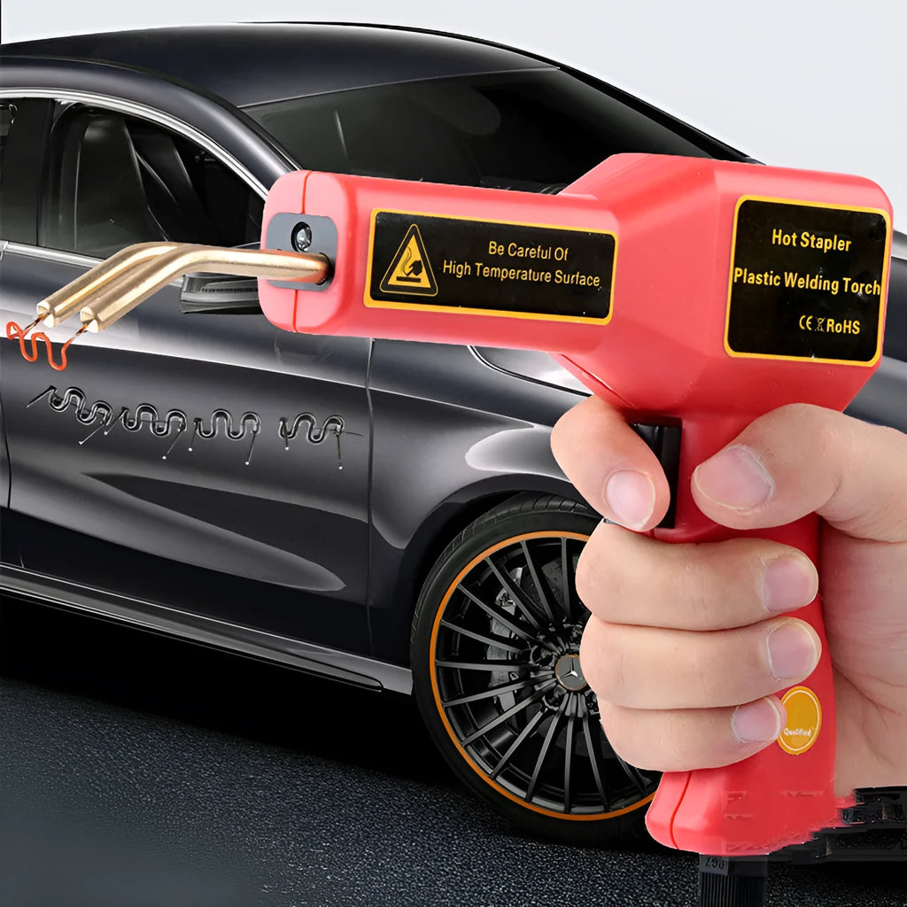 CR-307 plastic welding gun for car bumper repairs with LED light and power cord