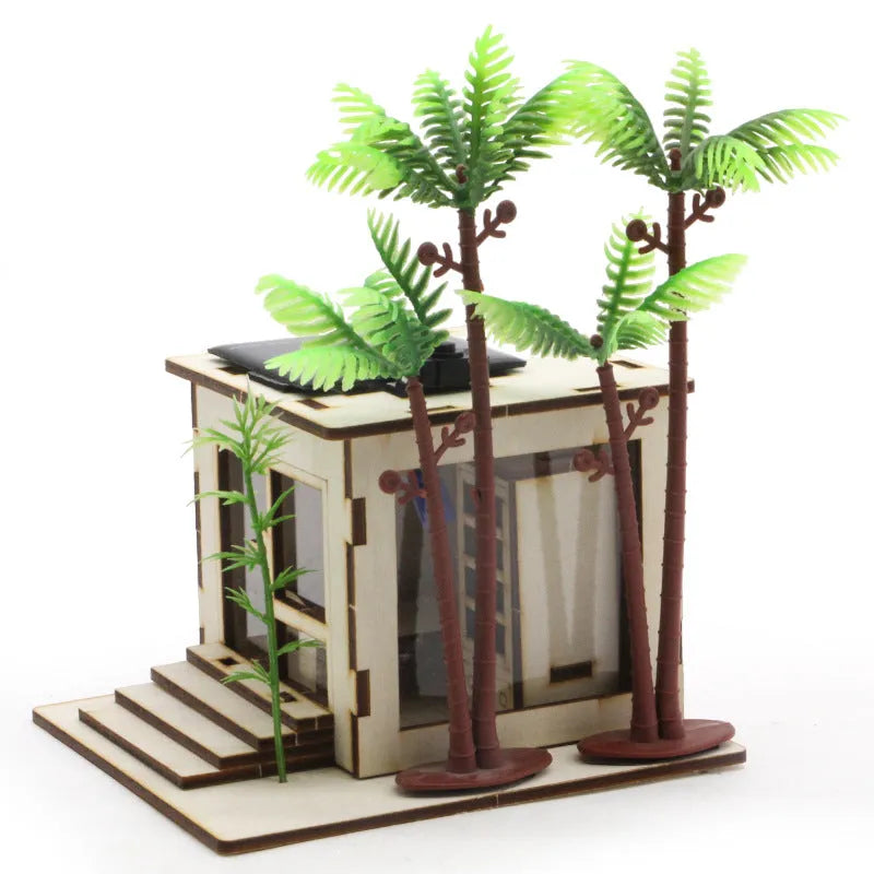 Solar Small House No 2 wooden assembly toy for science experiments