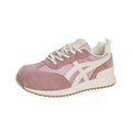 Women's white lace-up casual sneakers with non-slip soles and low-top design