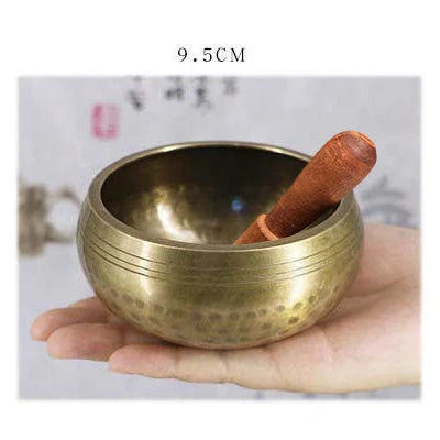 Handcrafted Tibetan singing bowl with a rich, harmonious tone for meditation, relaxation, and wellness