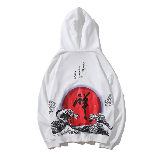 Men loose fit polyester hoodie with hood, digital print, patch pocket, black colour for spring autumn sports