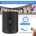 Home smart surveillance camera in black with dual voice and night vision for indoor use