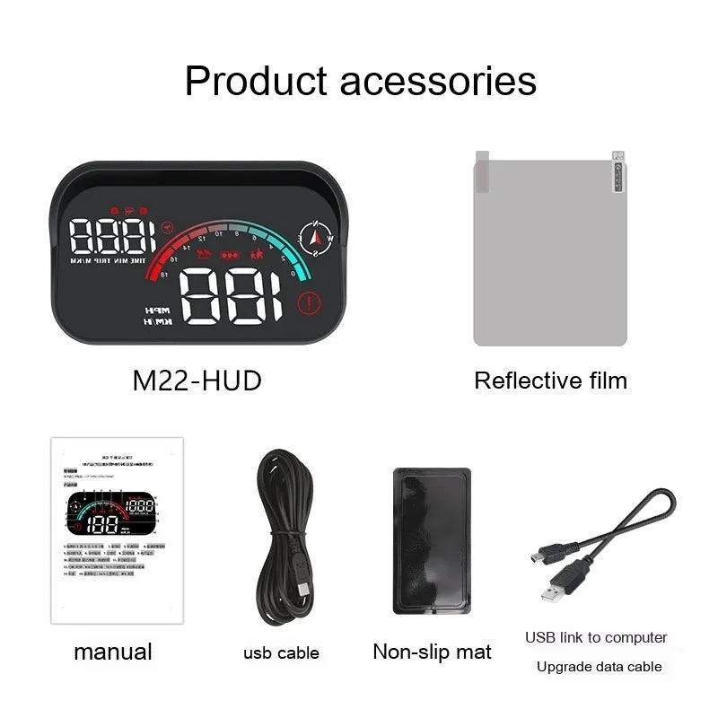 Black head-up display car GPS projector unit for universal vehicle fit