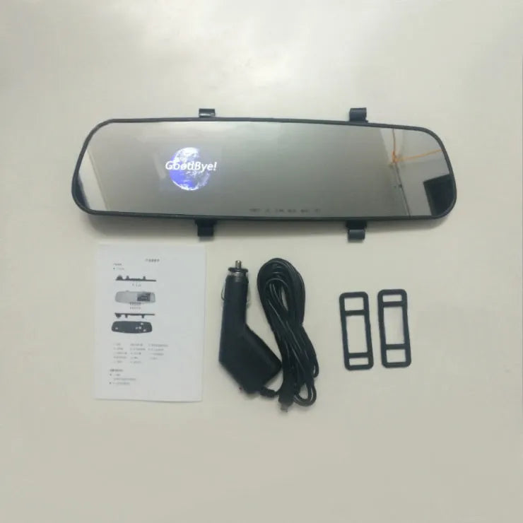 1080P HD rearview mirror driving recorder with 2.4-inch display and 100-degree lens
