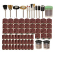 150-piece electric grinder accessory combo set with steel, copper, diamond, and wool components