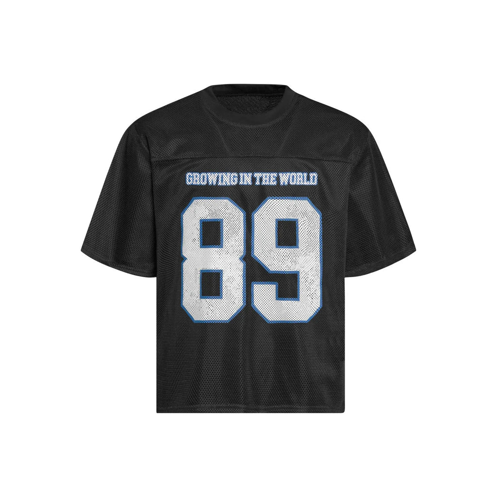 Man's loose-fitting black casual t-shirt with short sleeves, also available in white.