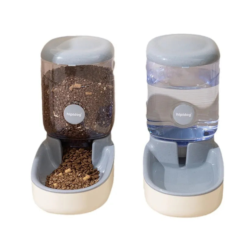 Grey automatic pet water fountain with 3.8L large capacity tank for cats and dogs