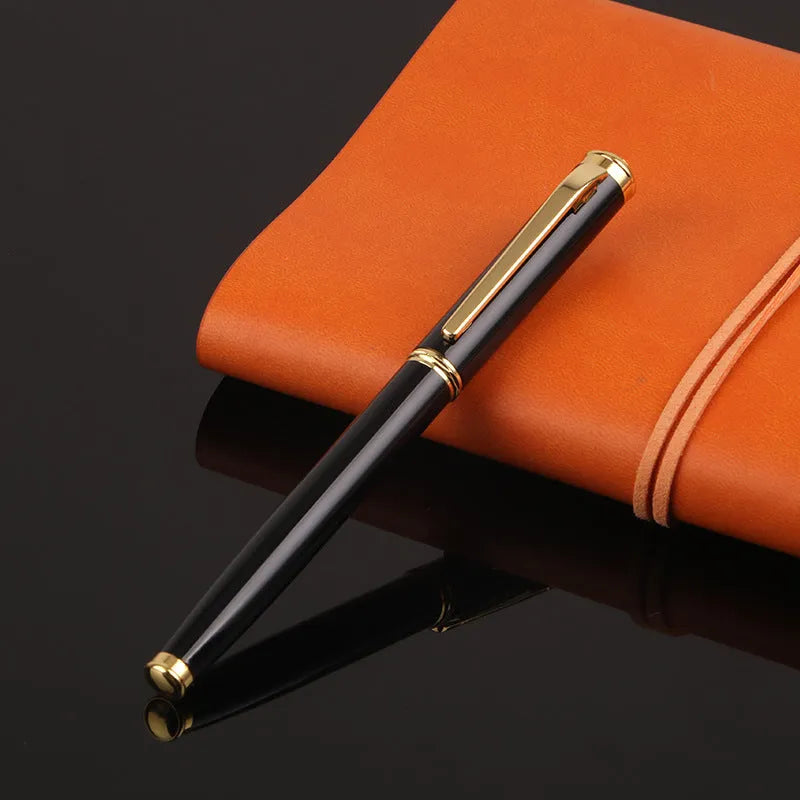Metal writing pen with 0.5mm fine tip in red and black colour options for office use