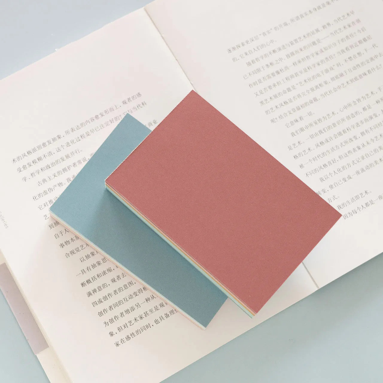 Large 12cm by 8cm colourful Post-it notes showing six different colours in a self-adhesive sticky note pack