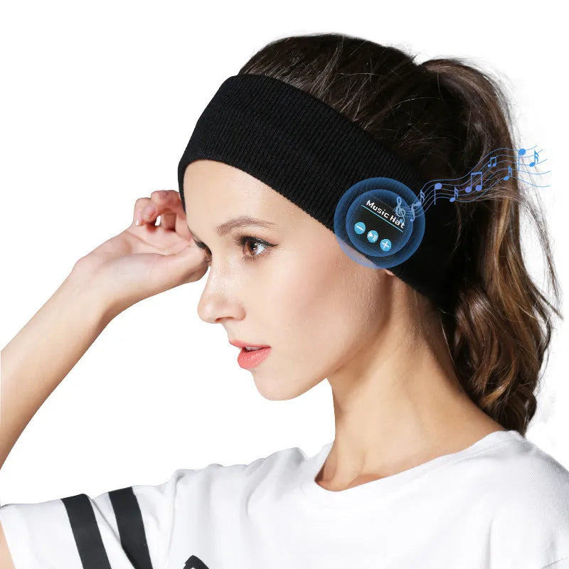 Bluetooth 5.4 eye mask sports scarf headband in black dark gray or gray white colours