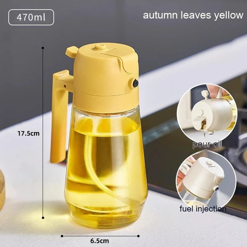 Olive Oil Dispenser with Spray and Pour Functionality, Crafted with Premium Glass Materials