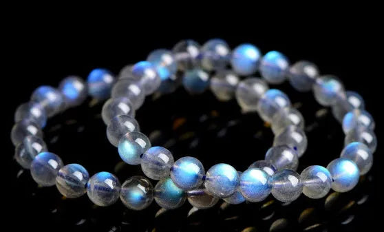 Natural cream body crystal bracelet with grinding treatment showing polished surface texture