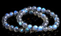 Natural cream body crystal bracelet with grinding treatment showing polished surface texture