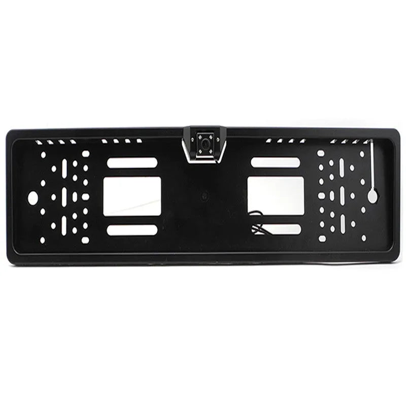 Black ABS license plate frame model HR-217A measuring 57x14x4.5mm