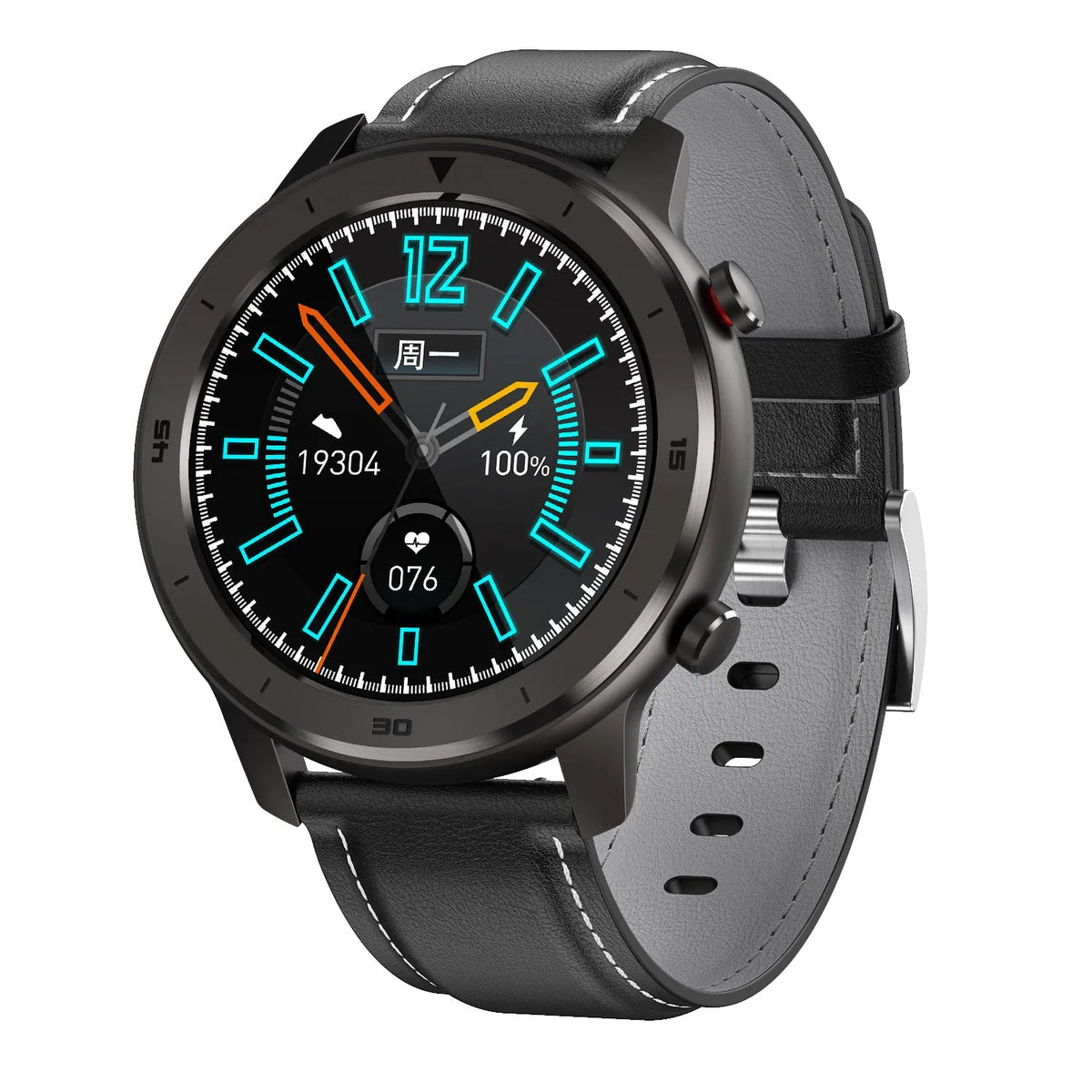 DT78 Smart Sports Watch with IP68 waterproof rating, 1.3 inch round colour display, and Wear OS interface