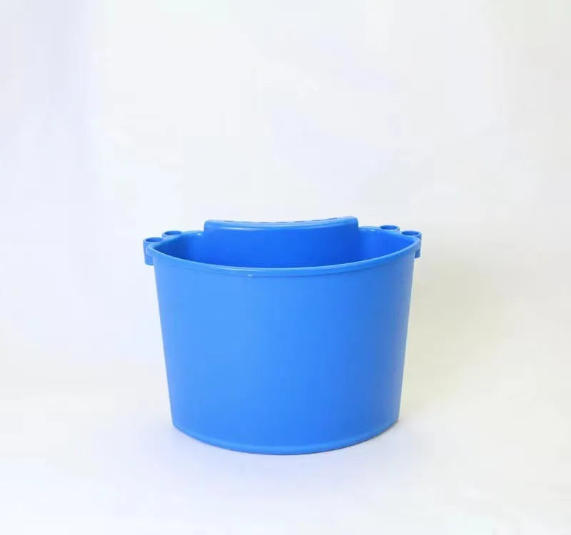 PP plastic car wash bucket with detachable handle in black, red, blue, and pink colour options