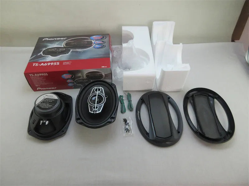 TS-A6995S 6x9 coaxial car speaker with rubber surround and iron basin rack