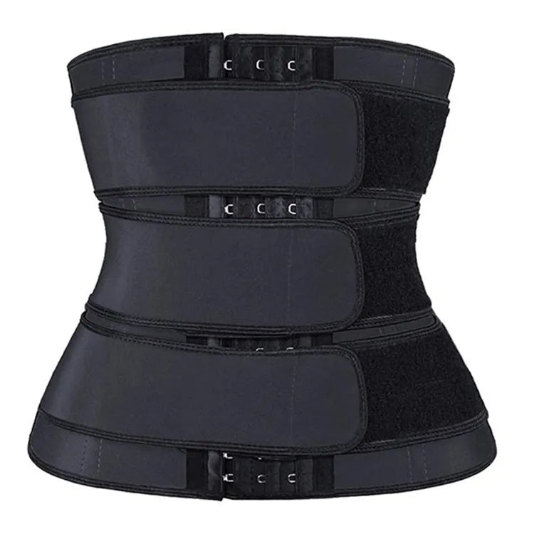 Men's sports waist belt corset slimming belt in neoprene polyester black grey sizes M to 3XL