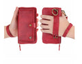 Black imitation leather Samsung Galaxy Note8 phone case with card slots, zipper wallet, and car holder function.