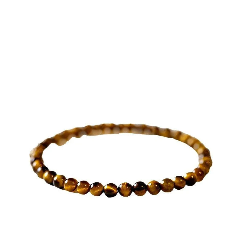New Chinese style tigereye stone bracelet with geometric round beads in 4mm 6mm or 8mm sizes