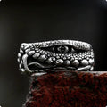 Men's retro titanium steel gemstone ring, thin band, colour BR8 947, sizes 7 to 13