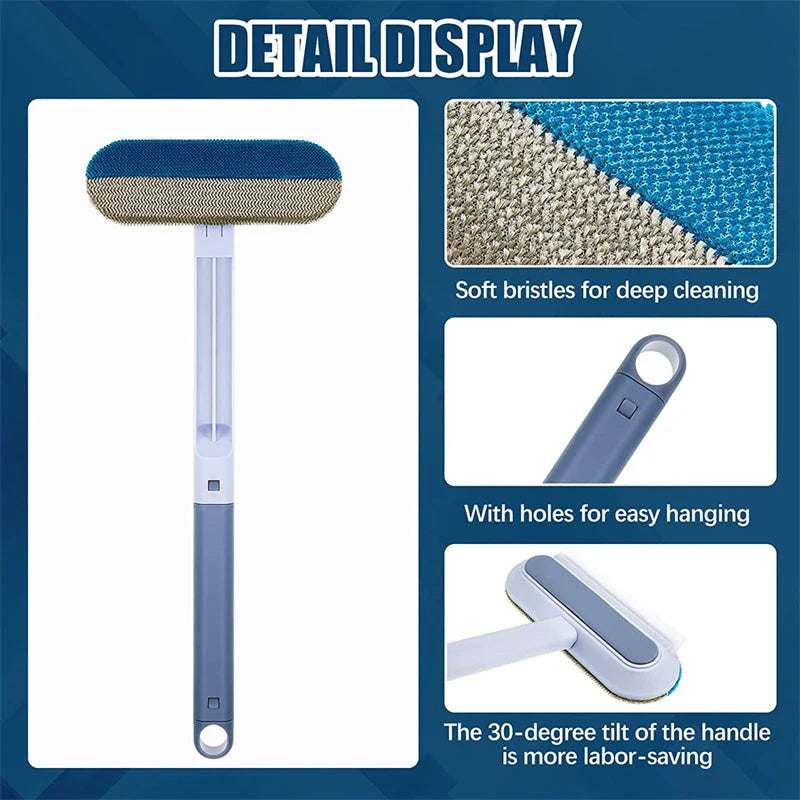 Versatile 4-in-1 multi-functional hair removal brush for cleaning window screens, removing pet hair, and tackling various household tasks