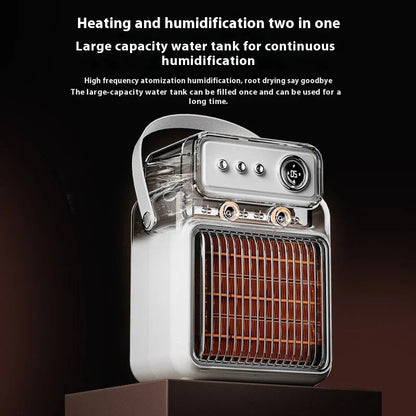 Efficient 1200W 2-in-1 Space Heater and Humidifier with Overheating Protection, Adjustable Temperature and Humidity