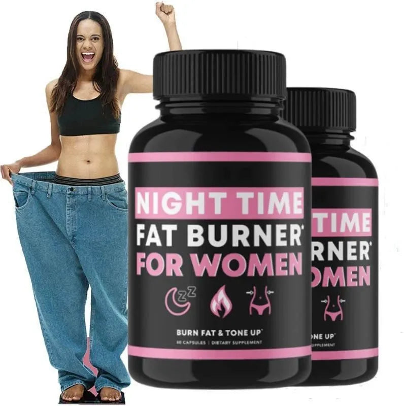 Women Weight Capsules 60 granules supplement with L-carnitine in a white container on a surface