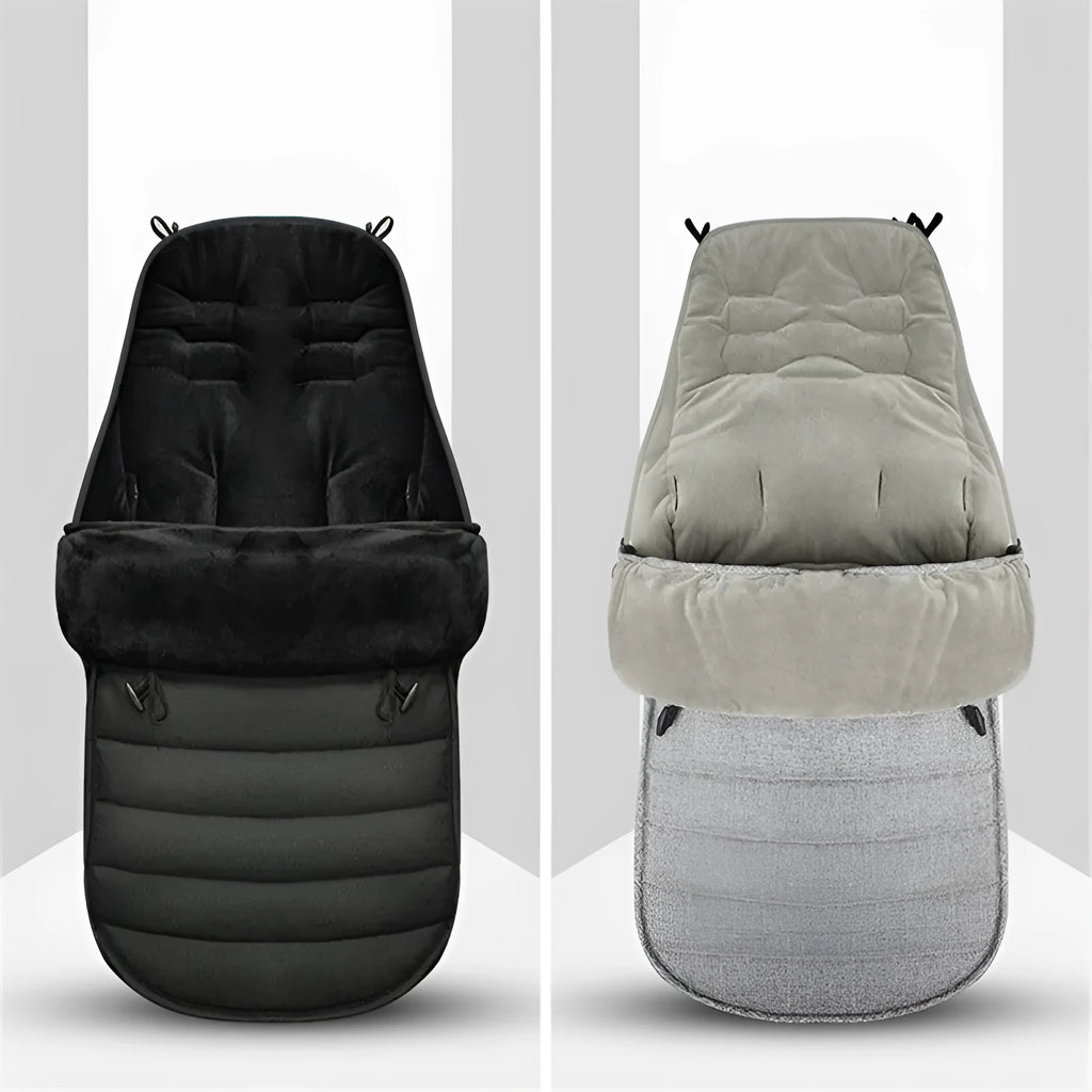 Unisex baby sleeping bag made from thick cotton, 90cm long, in black for newborn use